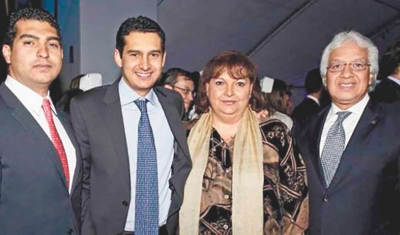 De izquierda a derecha: Felipe y Camilo Mahecha Casas, Anastasia Casas y Carlos Mahecha. / Archivo Particular