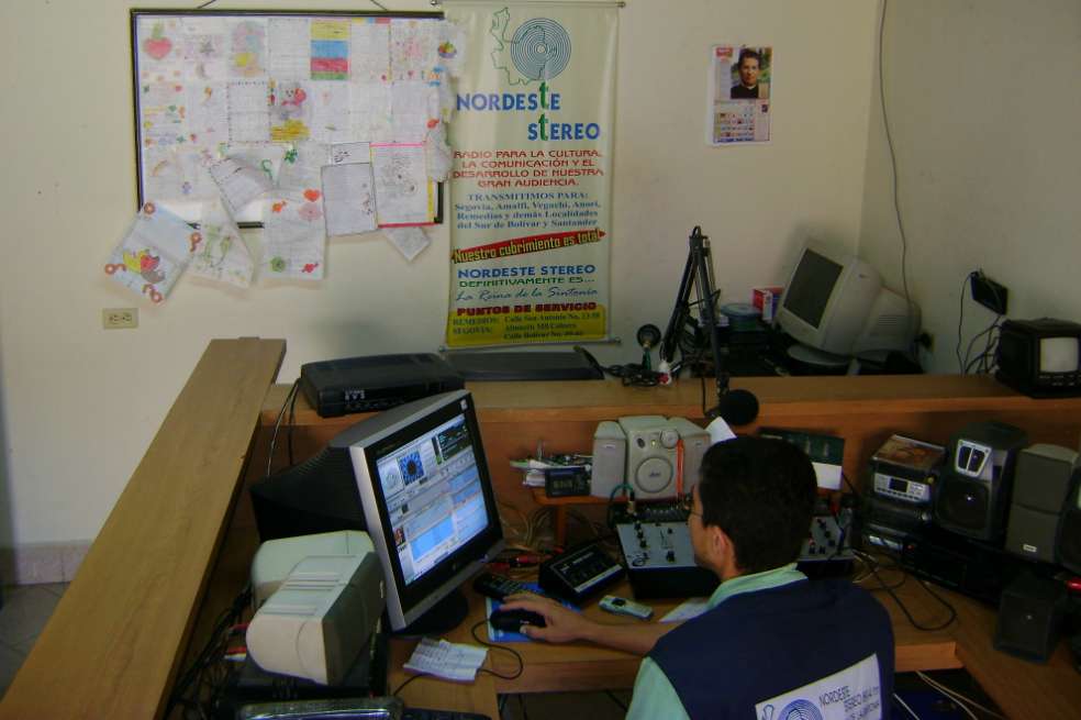 Estudios de la emisora Nordeste Estéreo del municipio de Remedios (Antioquia) / /Cortesía.