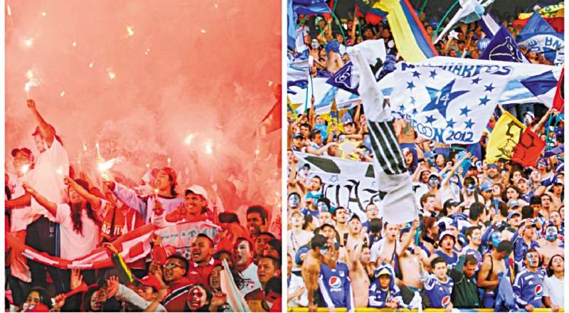 Barras de Santa Fe y Millonarios han sido sancionadas este año por mal comportamiento. / Archivo