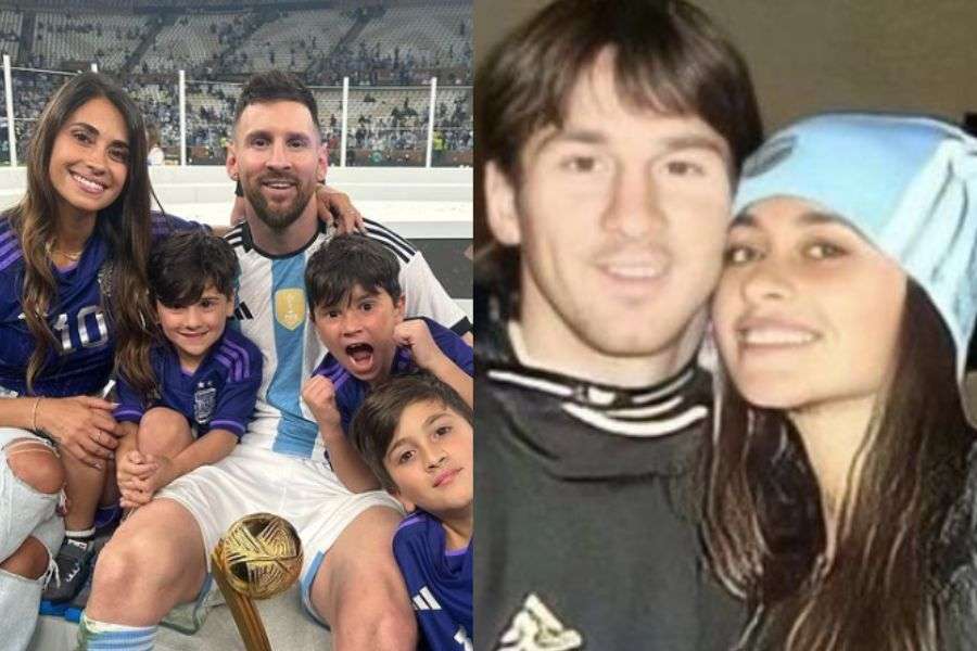 Lionel Messi y Antonella Rocuzzo