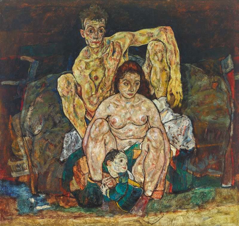  "La familia", la última pintura conocida de Egon Schiele, fue pintada en 1918.