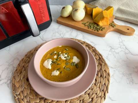 Domingo para saborear una crema de vegetales rostizados