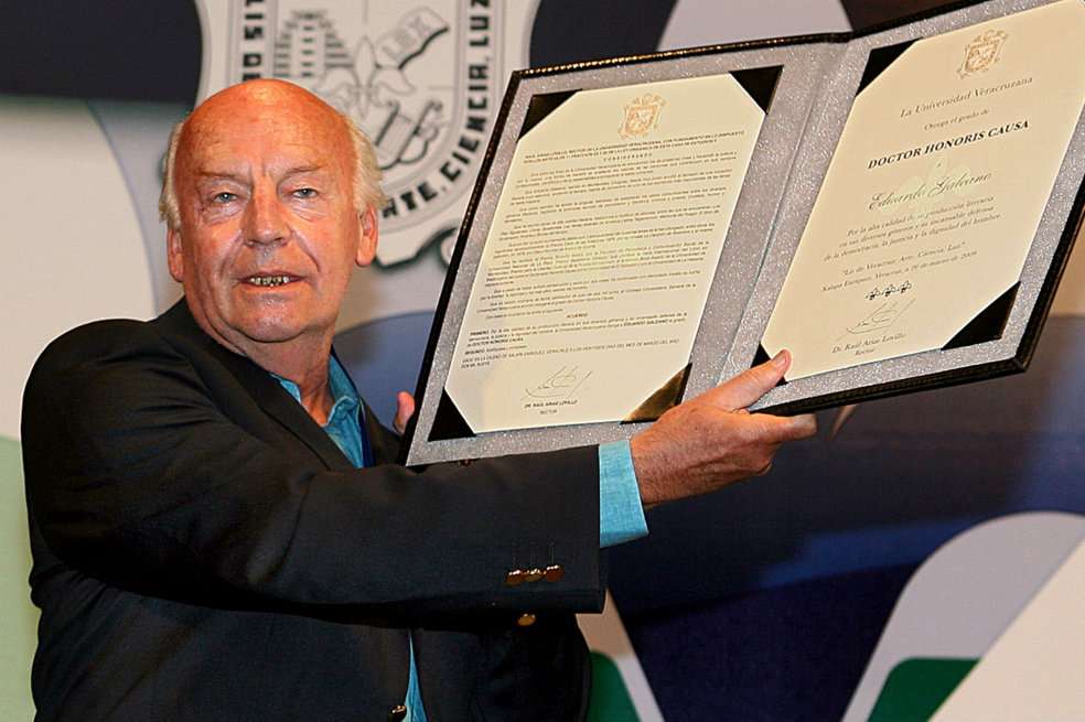 AFP / Eduardo Galeano en Jalapa, Mexico.