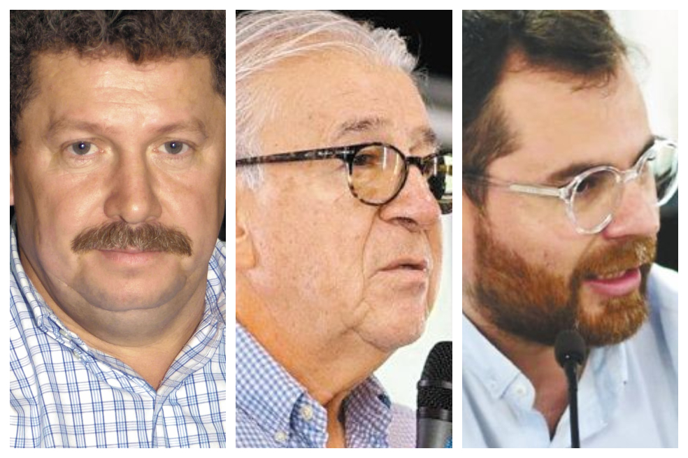Suárez (izquierda) fue alcalde de Cúcuta entre 2004 y 2007. Hoy está preso. Jairo Yáñez (centro) llegó a la Alcaldía por encima de las estructuras tradicionales. Su secretario de Gobierno (derecha) es acusado por Suárez de de ser exintegrante” de las Águilas Negras. /Fotos: Colprensa - Alcaldía de Cúcuta