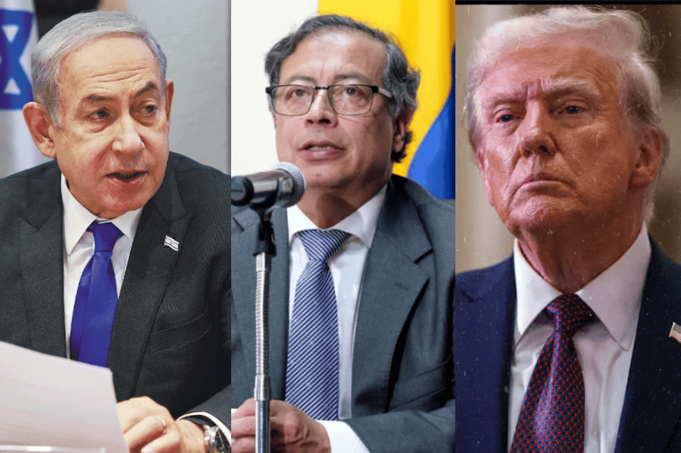 Bejamin Netanyahu, Gustavo Petro, Donald Trump.