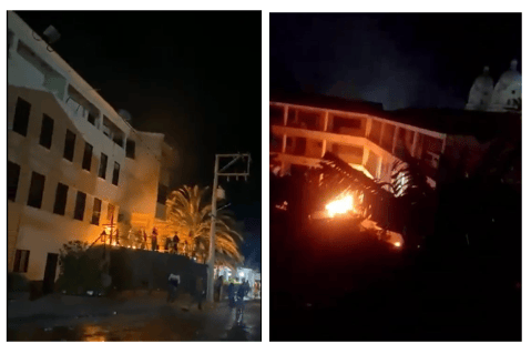 La violencia se desató en San Calixto: incendiaron la alcaldía y la Registraduría
