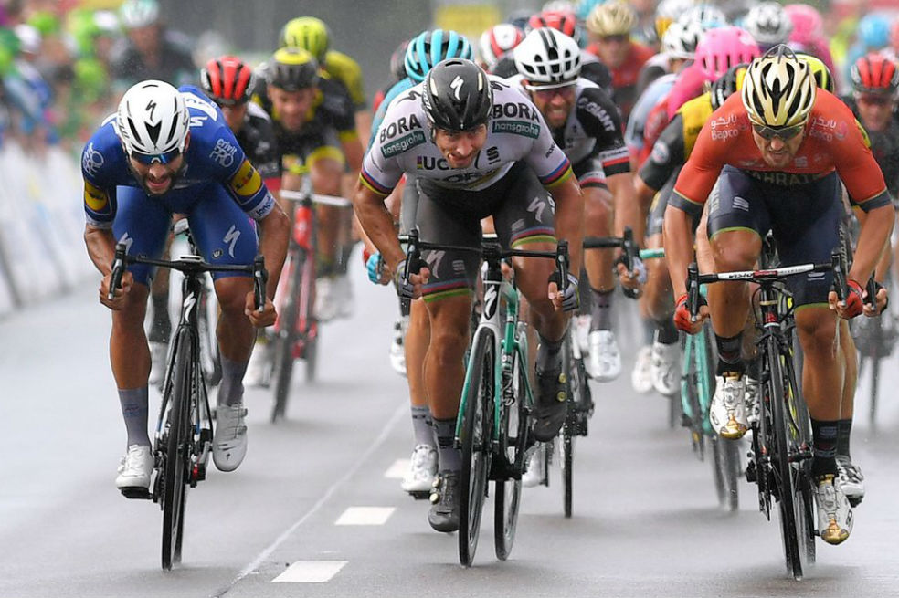 Fernando Gaviria, segundo en la tercera etapa de la Vuelta a Suiza. / QuickStep Floors