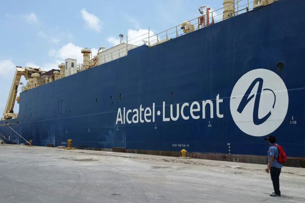 Este es el buque que tiene como misión el despliegue de 17.500 kilómetros de cable submarino, con el que se conectará a siete países./ Edwin Bohórquez Aya