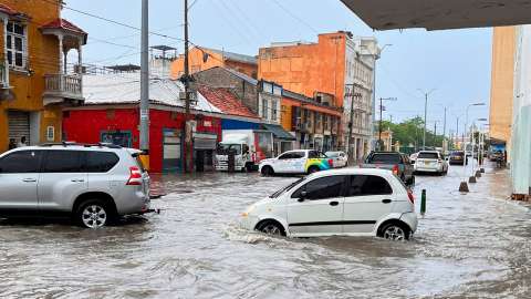 Lluvias y tormentas eléctricas causan inundaciones en Cartagena