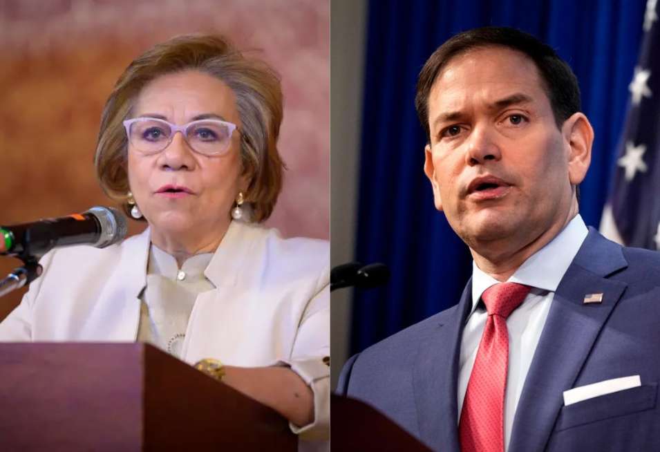 Ministra de Relaciones Exteriores de Colombia, Rosa Villavicencio y secretario de Estado de Estados Unidos, Marco Rubio.
