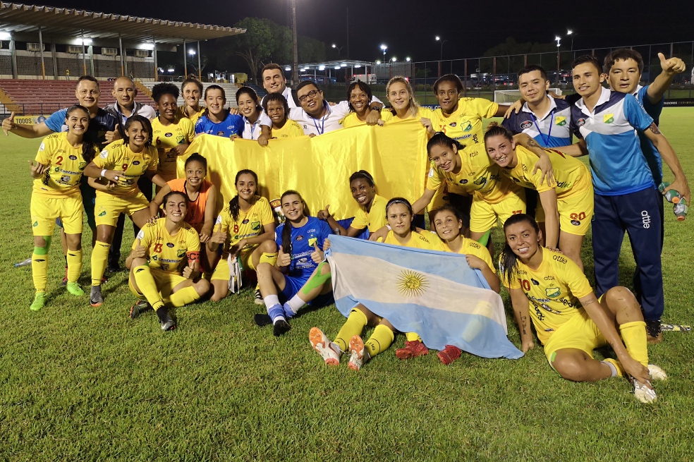 El Atlético Huila Femenino avanzó a semifinales de la Copa Libertadores, en Brasil. / Cortesía