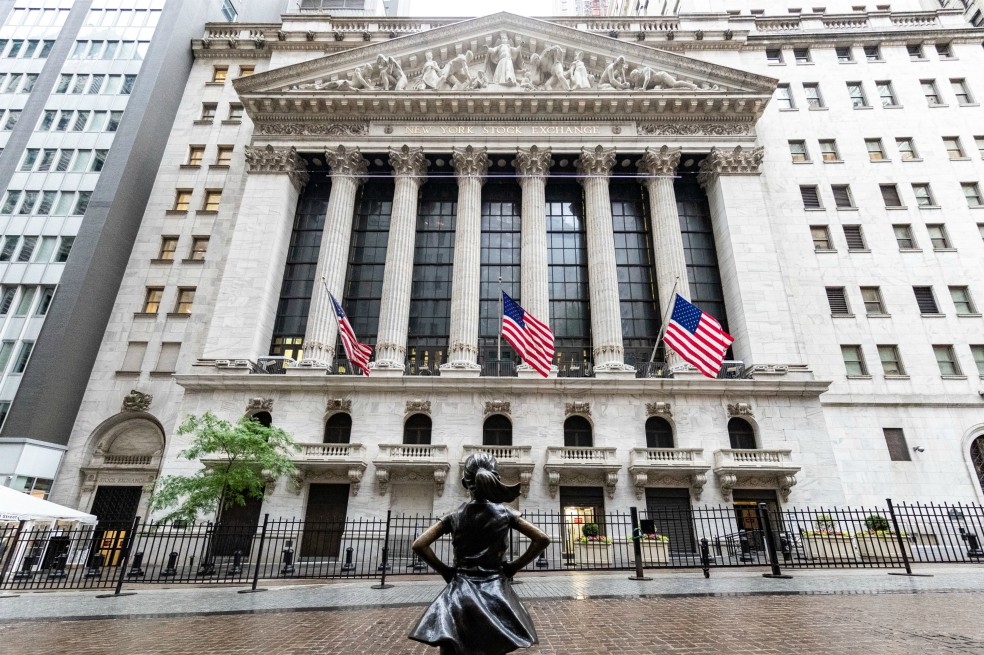 La bolsa de valores de Nueva York.