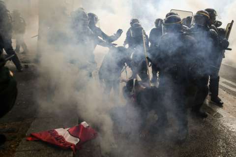 En imágenes: así fue el paro nacional contra Macron en Francia