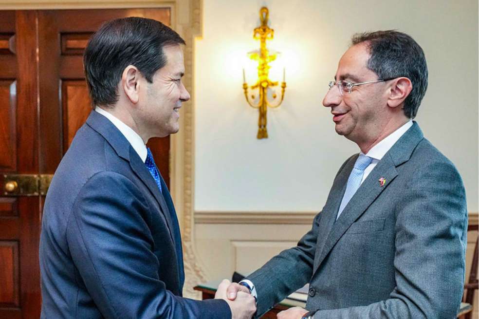 El secretario de Estado de Estados Unidos, Marco Rubio, recibió al vicepresidente electo de Colombia, José Manuel Restrepo, este miércoles.