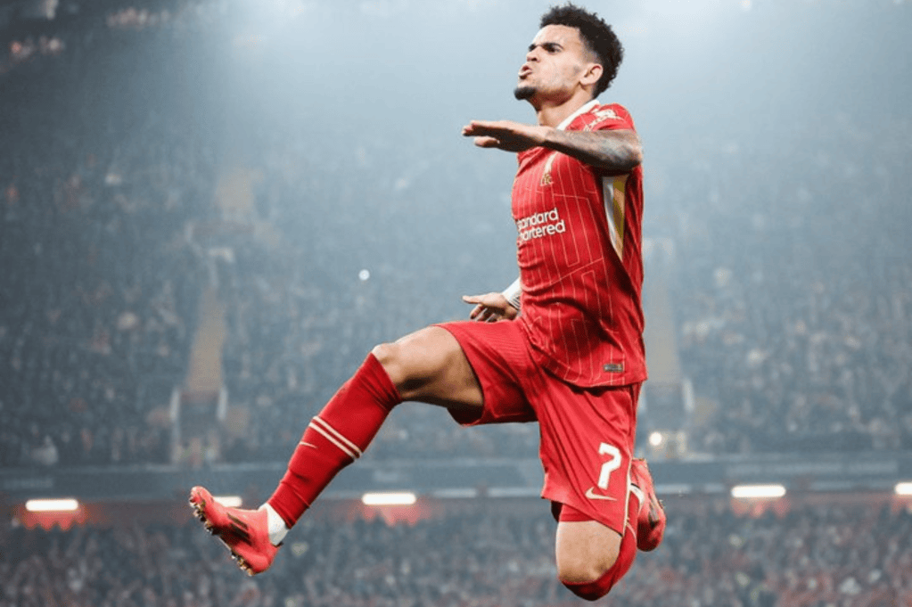Luis Díaz celebró su primer hat-trick con Liverpool.