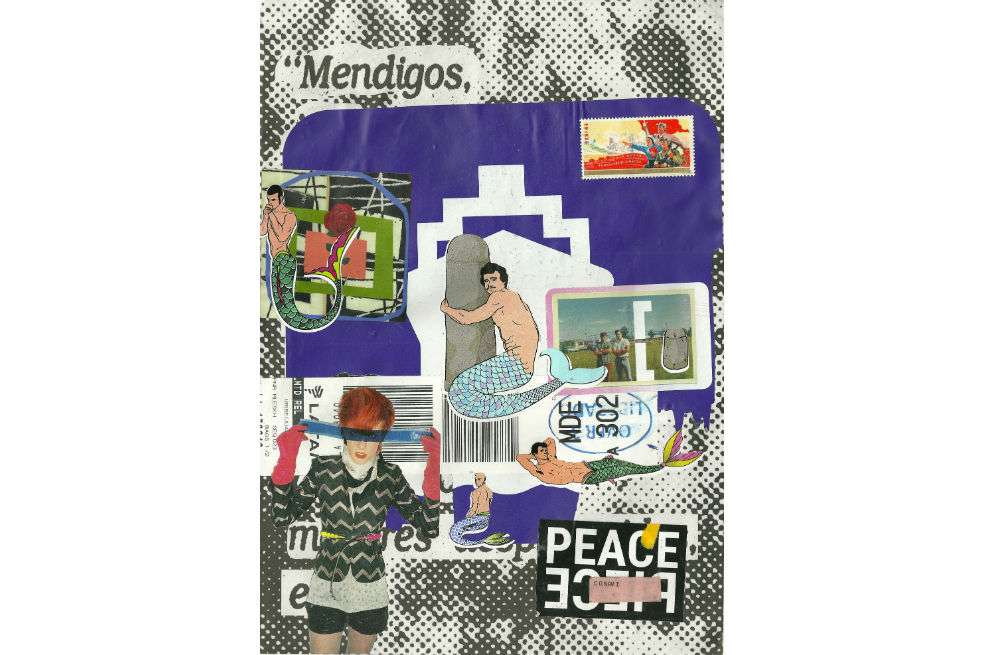 9 de copas. 2018
Página 9 de Libro de artista
(serie coleccionable en proceso)
Juan Santiago Uribe 
Collage
33.5 cm x 24 cm 


 / Archivo privado de Juan Santiago Uribe