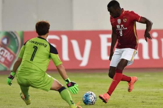 Jackson Martínez, delantero del Guangzhou Evergrande. Foto: AFP