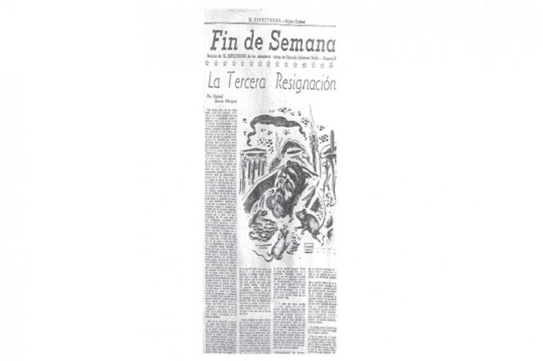 La tercera resignación, primer cuento de Gabo en El Espectador