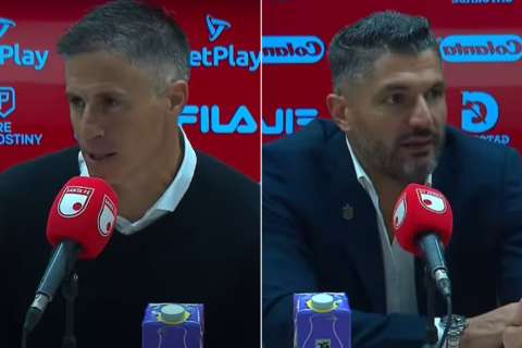 Mensajes entre Peirano y Gandolfi tras el empate de Santa Fe y Atlético Nacional