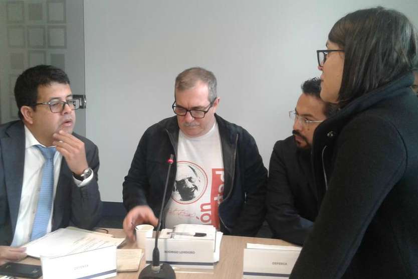 Rodrigo Londoño, en medio de su versión voluntaria ante la JEP. / Rodrigo Londoño Twitter
