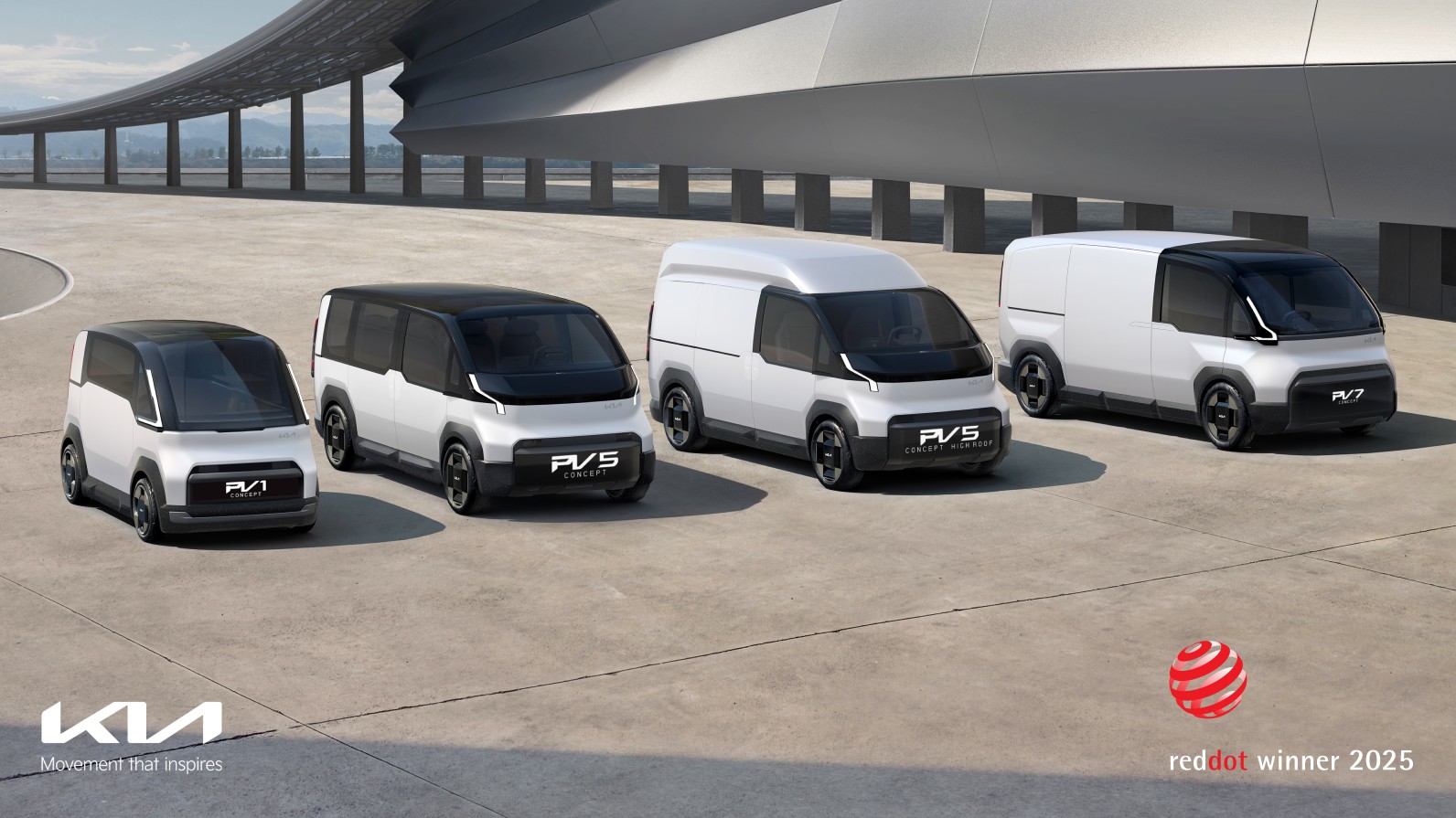 Kia recibió cinco galardones en los premios de diseño Red Dot 2025