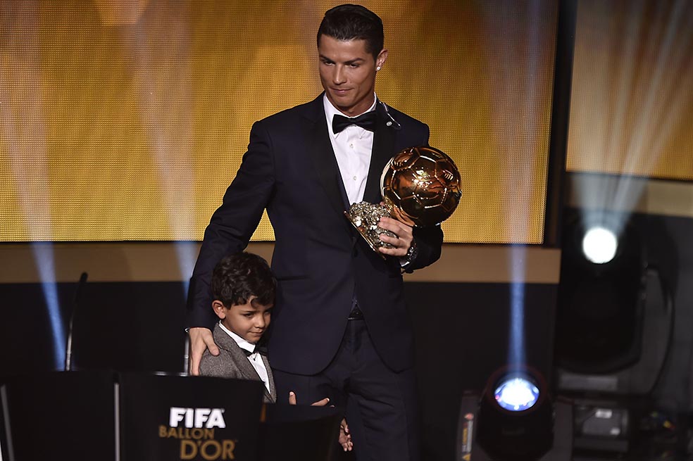 Cristiano Ronaldo logró su tercer Balón de Oro. Foto AFP
