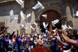 Protestas por el feminicidio de Luz Raquel, la mujer que fue quemada viva en México