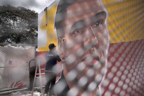 Así quedó el mural de Falcao en El Campin tras vandalización
