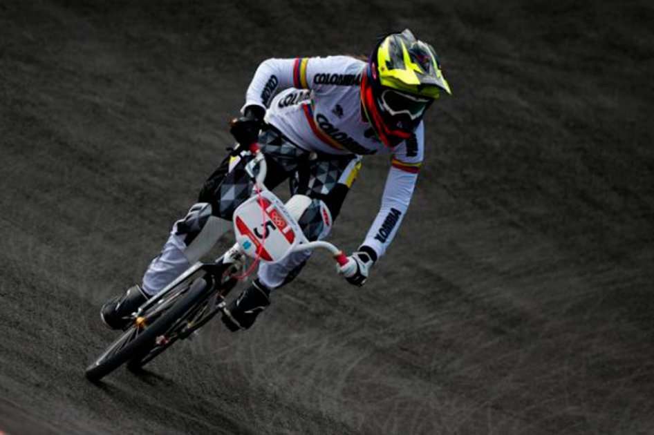 Mariana Pajón, bicicrosista colombiana en Londres 2012.