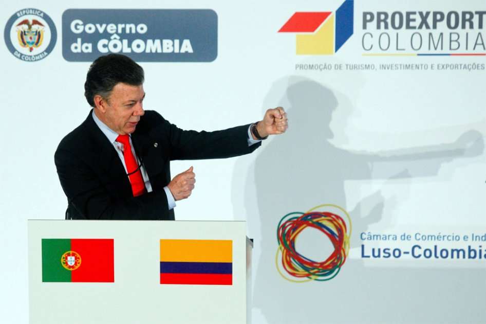 El presidente de Colombia, Juan Manuel Santos, en Lisboa / EFE