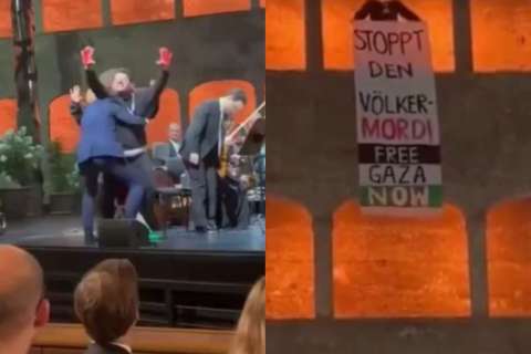 Detienen 6 activistas propalestinos por interrumpir festival de teatro: video