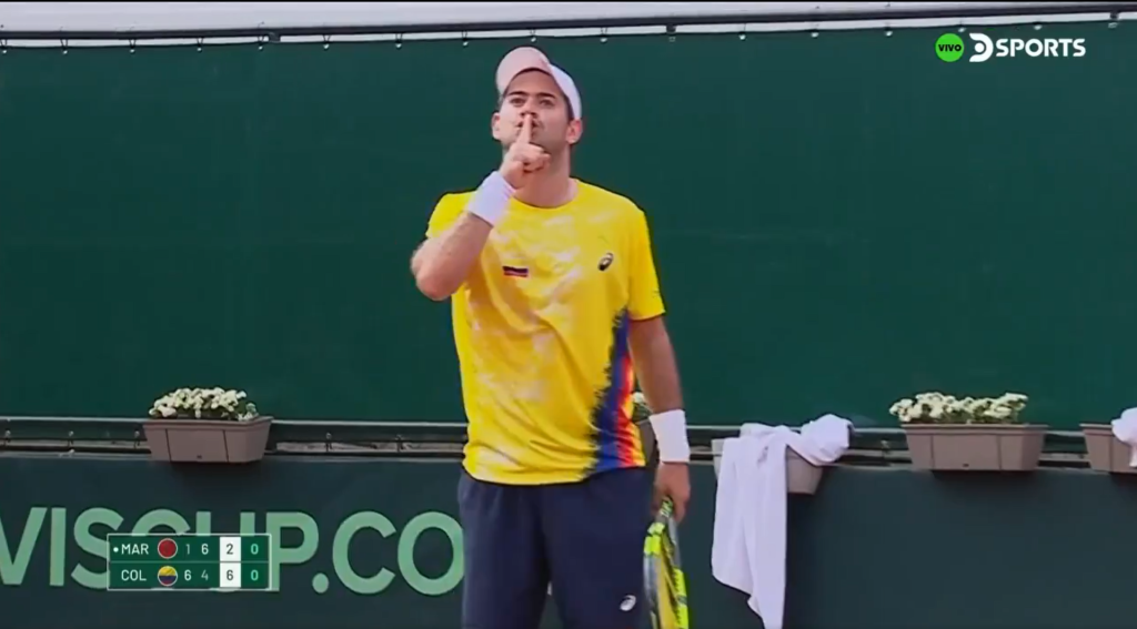 Nicolas Mejía, raqueta número uno de Colombia en la Copa Davis.
