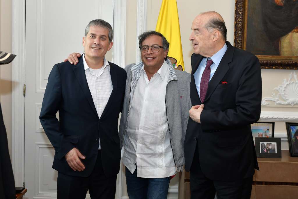 Gustavo Petro y Gali Dagan, de Israel.