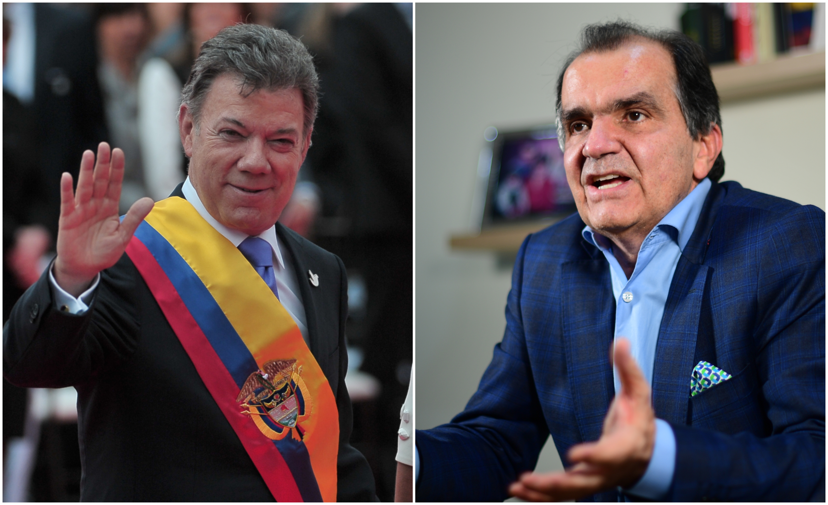 El presidente Juan Manuel Santos le ganó la segunda vuelta presidencial en 2014 a Óscar Iván Zuluaga.