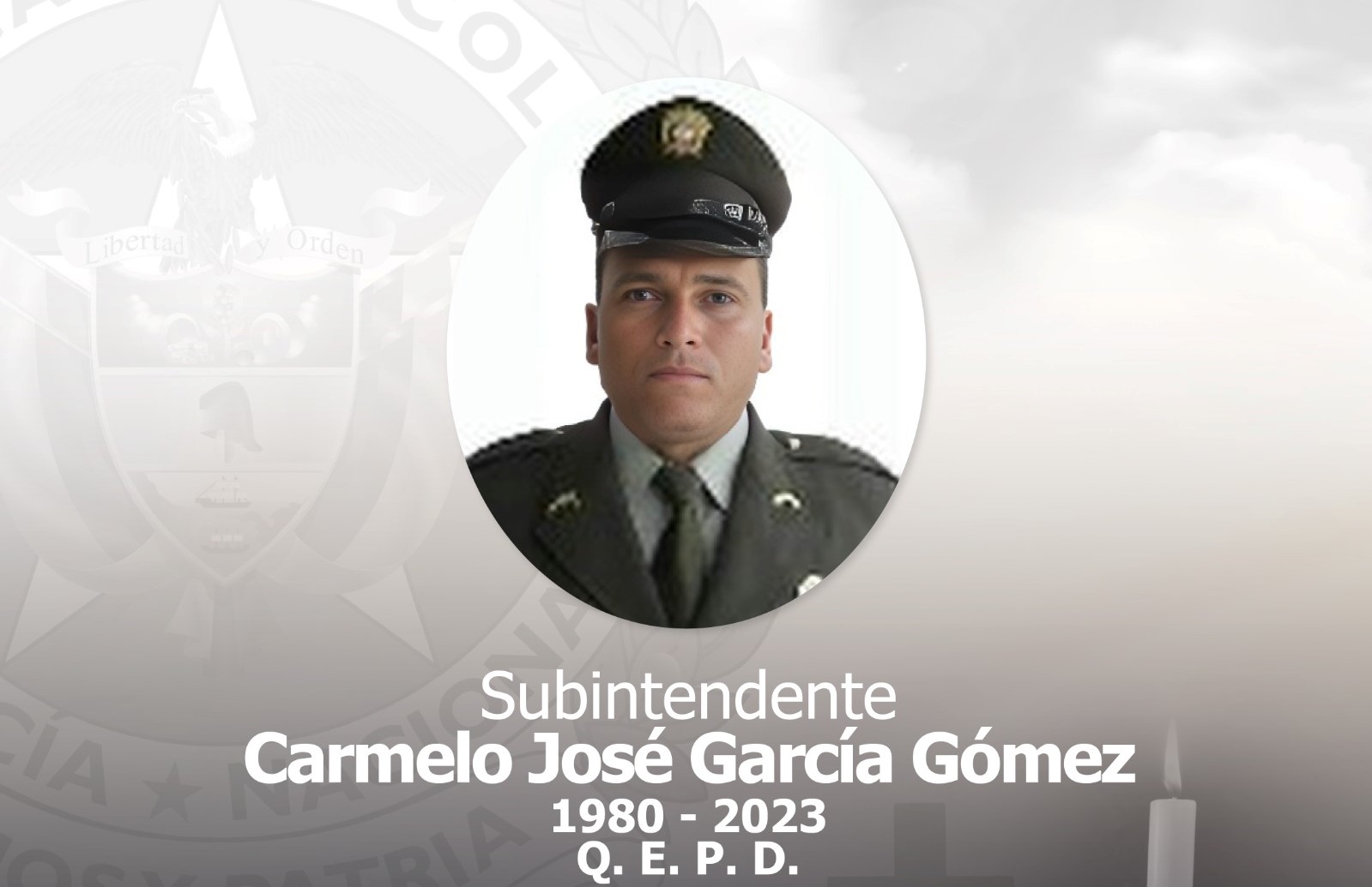 Fotografía del subintendente Carmelo José García Gómez.