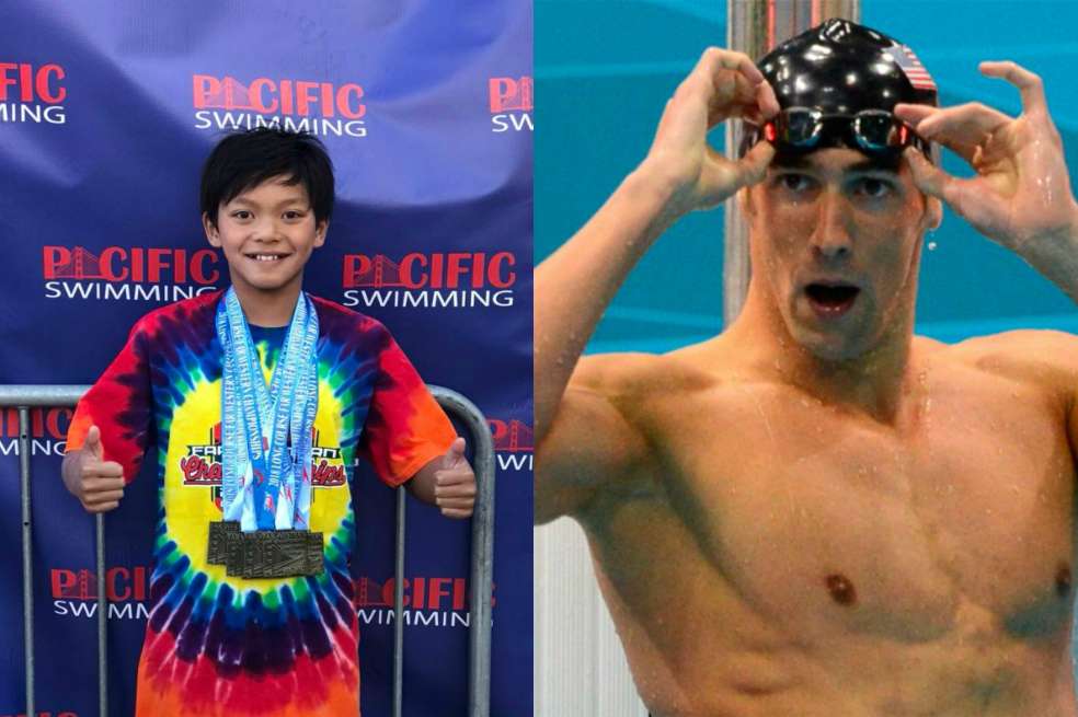 El estadounidense de 10 años rompió un récord en los 100 metros mariposa que logró Michael Phelps en 1995. / Salinas Aquatic Center MCAT/AFP