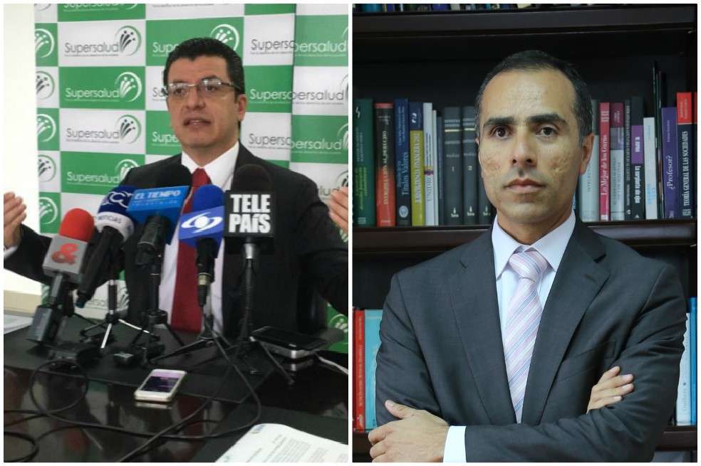 A la izquierda Norman Julio Muñoz y a la derecha Luis Fernando Cruz, nuevo superintendente de Salud. / Cortesía y tomado de la página de FIduagraria.