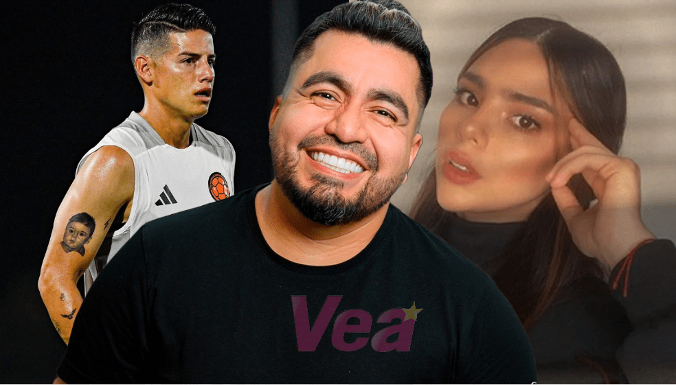 James Rodríguez, Juana Valentina Restrepo y James Rodríguez.