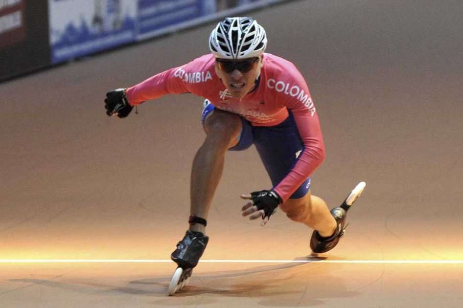 Andrés Mauricio Jiménez ganó en los 200 mts lanzados. Foto: Oficina de prensa