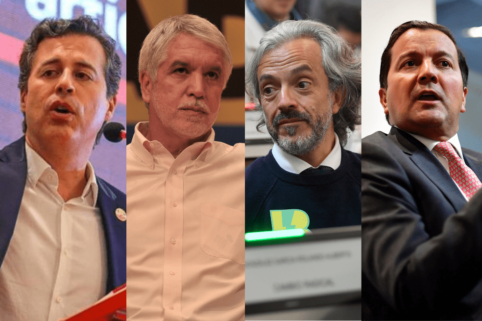 Juan Manuel Galán, Enrique Peñalosa, Juan Daniel Oviedo y David Luna.