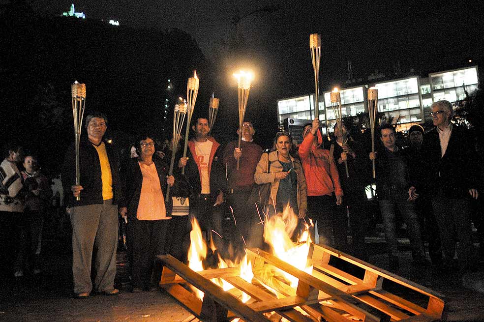 Esta protesta tuvo lugar el pasado jueves frente a la Universidad de los Andes. / Gustavo Torrijos