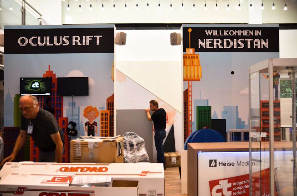 Preparaciones en IFA antes de la apertura de la feria. / Santiago La Rotta