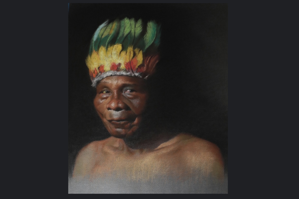 Pastel sobre cartón de Martín Ayala.
