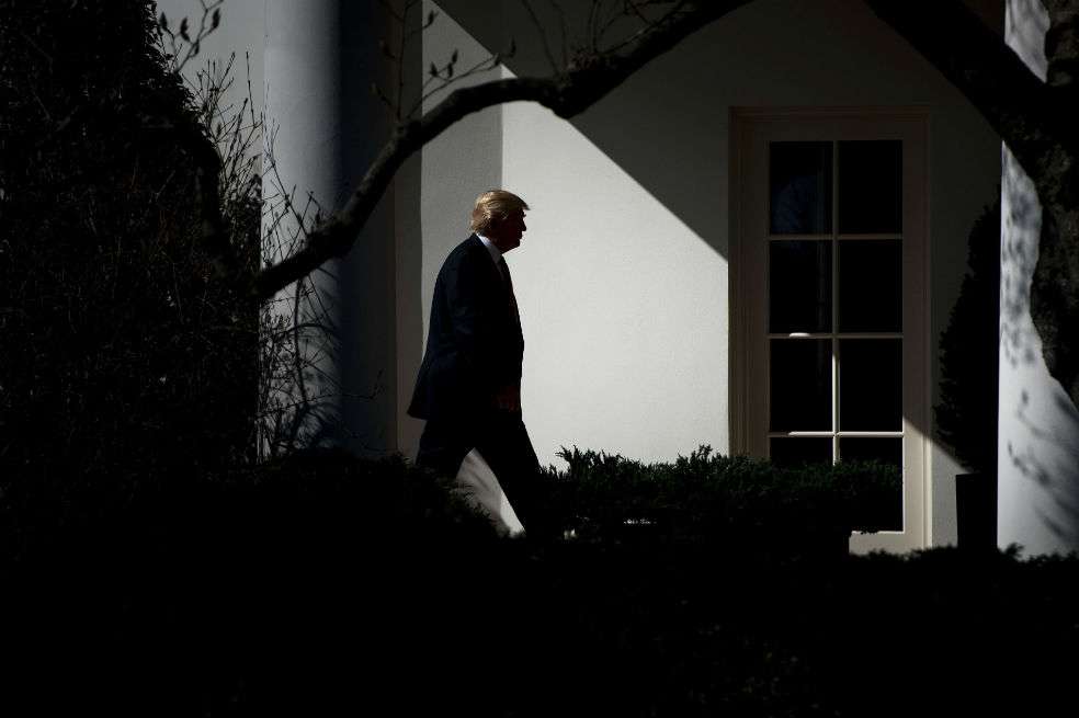 El presidente Donald Trump en la Casa Blanca. / AFP