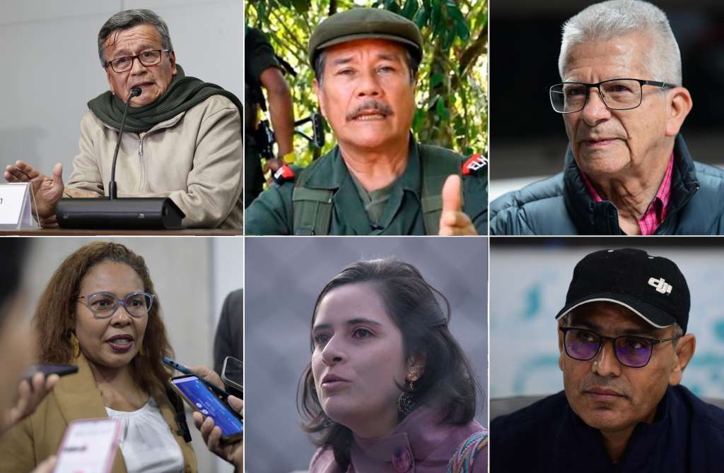 Pablo Beltrán, Nicolás Bautista, Aureliano Carbonell, Consuelo Tapias, Violeta Arango y Bernardo Téllez son miembros activos del ELN.