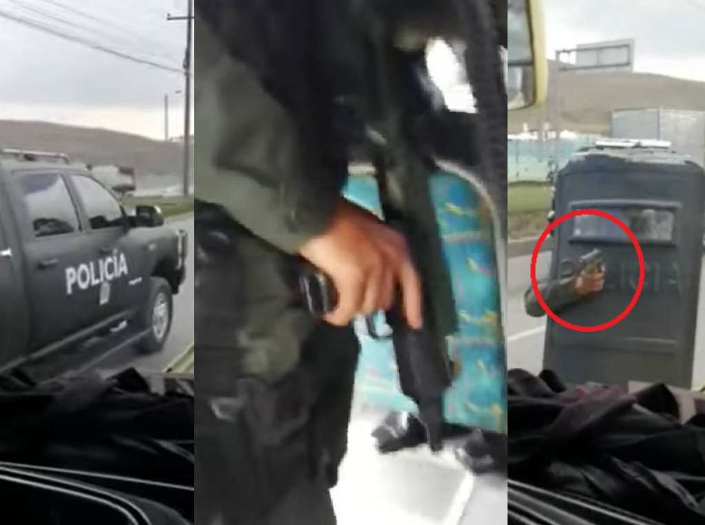 En el video quedaron registrados por lo menos siete hombres armados. / Captura de pantalla.