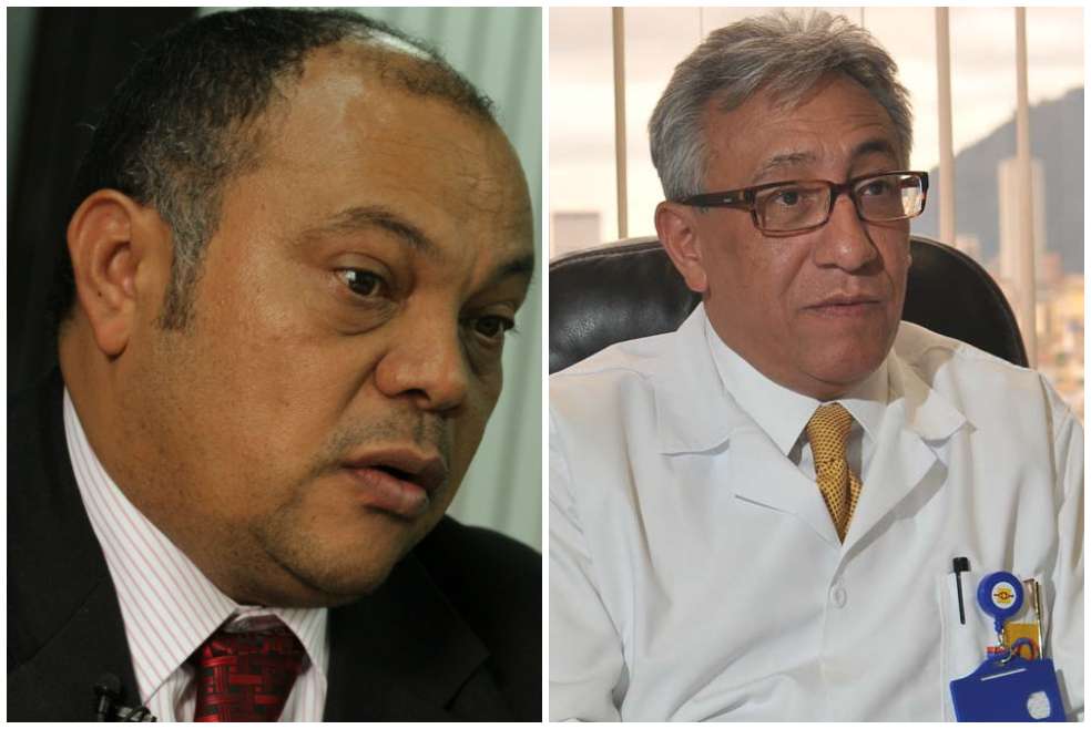 Luis Colmenares, papá de Luis Andrés Colmenares, y Carlos Valdés, exdirector de Medicina Legal. / Archivo y Daniel Iannini.