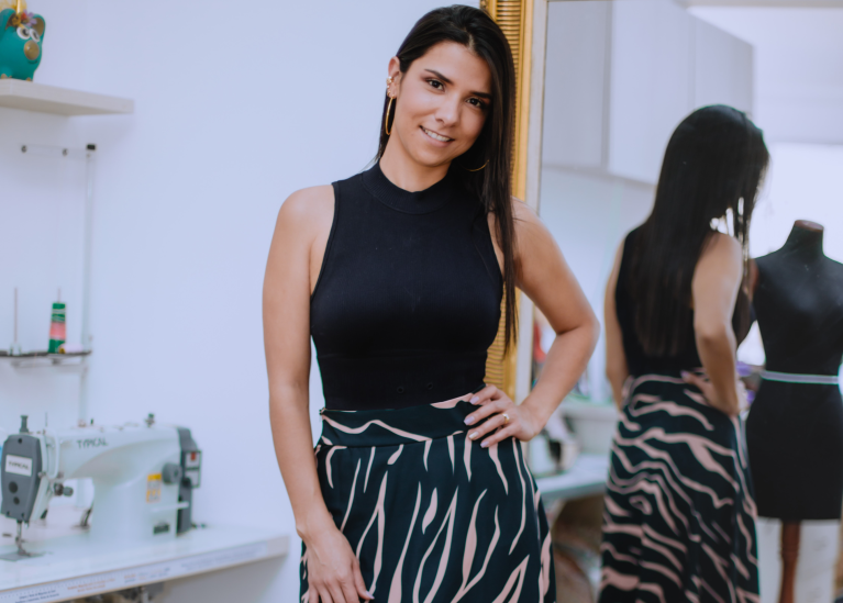 Ella creó una marca de faldas para promover la comodidad y el estilo femenino