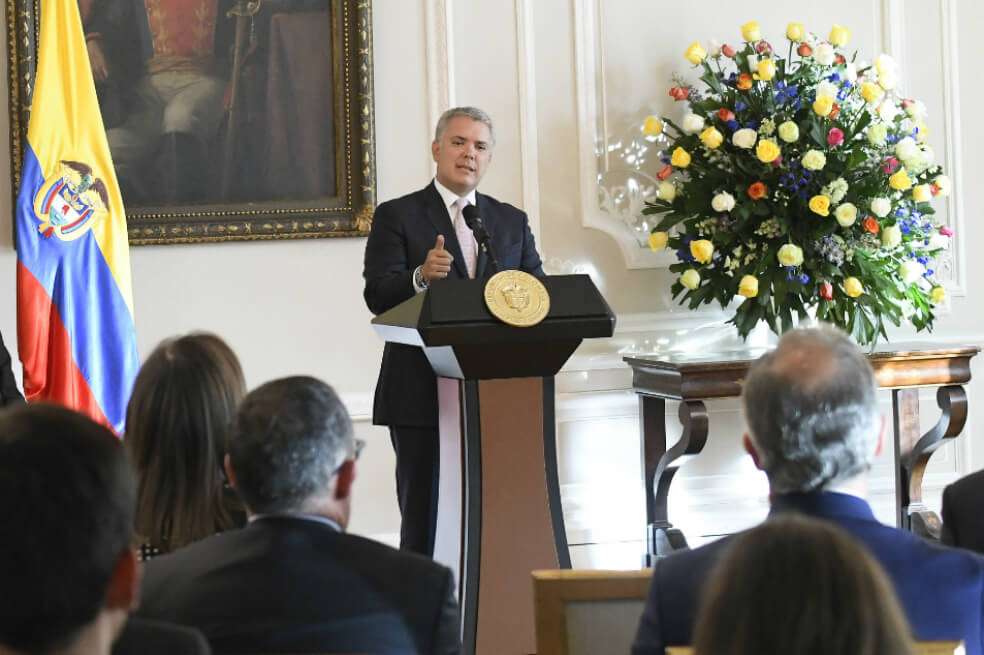 Duque aseguró que el sector floricultor “representa el triunfo de llegar a los mercados exigentes", a través de una cadena logística "que vence las más grandes complejidades geográficas y representa un sello de nuestro país”. / Presidencia de la República