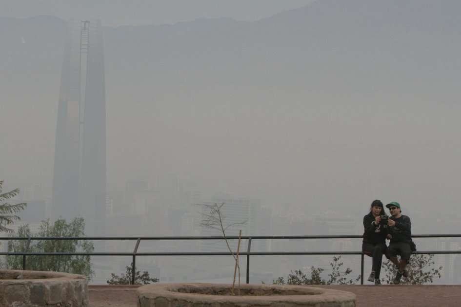 Alta contaminación en Santiago de Chile en 2015. / EFE.